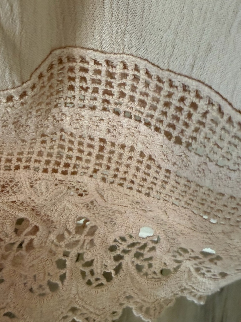 Easel Blush Lace Boho Dress Small Romantic Cottagecore Festival Midi size small - Picture 7 of 12